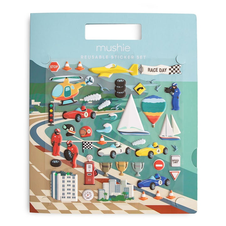 Mushie - Reusable Sticker Set - Race Cars