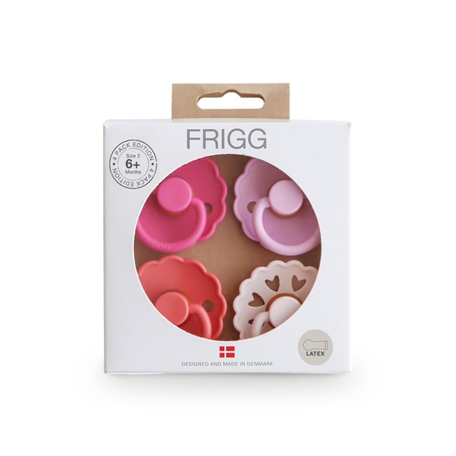 FRIGG - Pacifier - Rosy Romance - Size 2 (4 Pack)