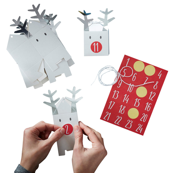 Ginger Ray - Reindeer Christmas Advent Calendar Boxes