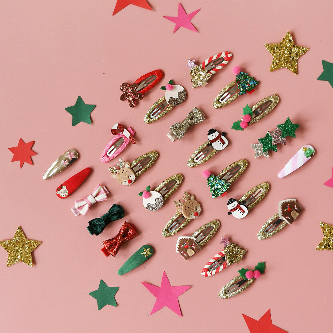 Rockahula - Snap Clips - Jolly Christmas Embroidered