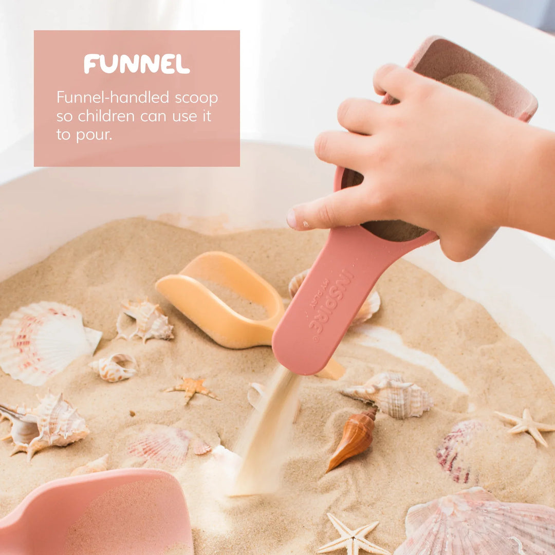 Inspire My Play - Nesting Scoop Set - Coral/Yellow - Mabel & Fox