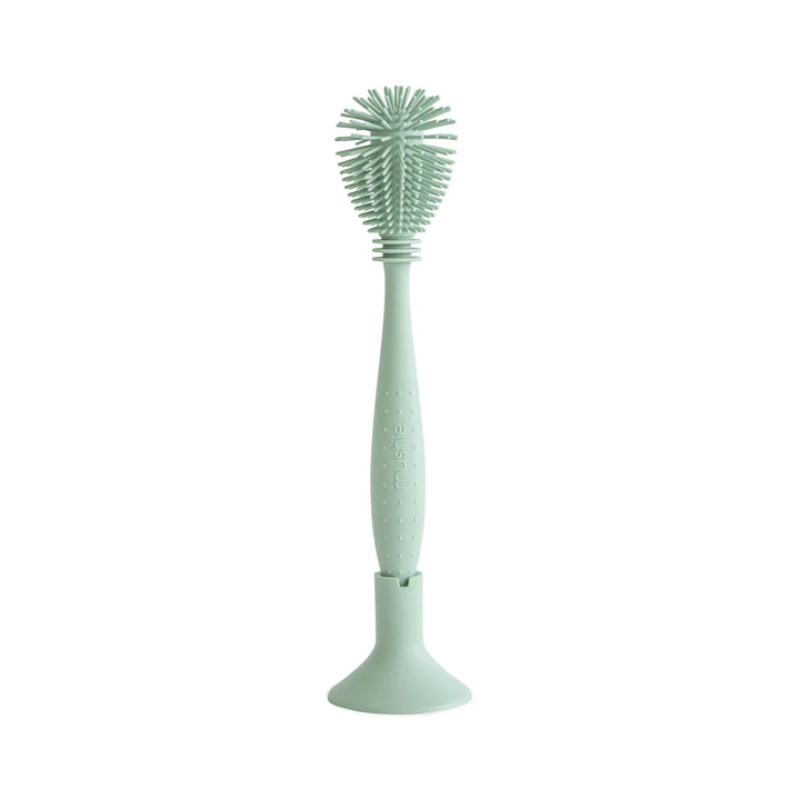 Mushie - Silicone Baby Bottle Brush - Cambridge Blue