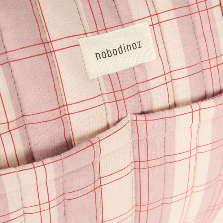 Nobodinoz - Stories Limited Edition Stroller Bag - Powder Red Checks