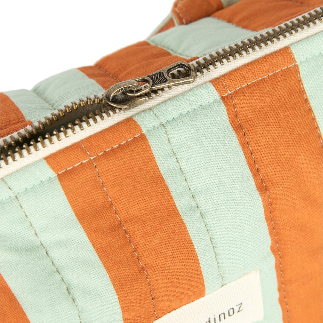 Nobodinoz - Stories Limited Edition Stroller Organiser - Green Orange Stripes