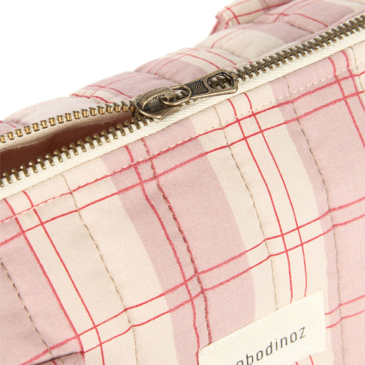 Nobodinoz - Stories Limited Edition Stroller Organiser - Powder Red Checks