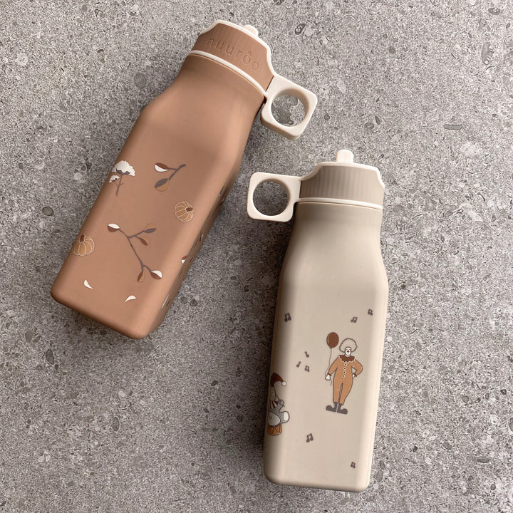Nuuroo - Storm Silicone Drinking Bottle - Cream Carnival Train