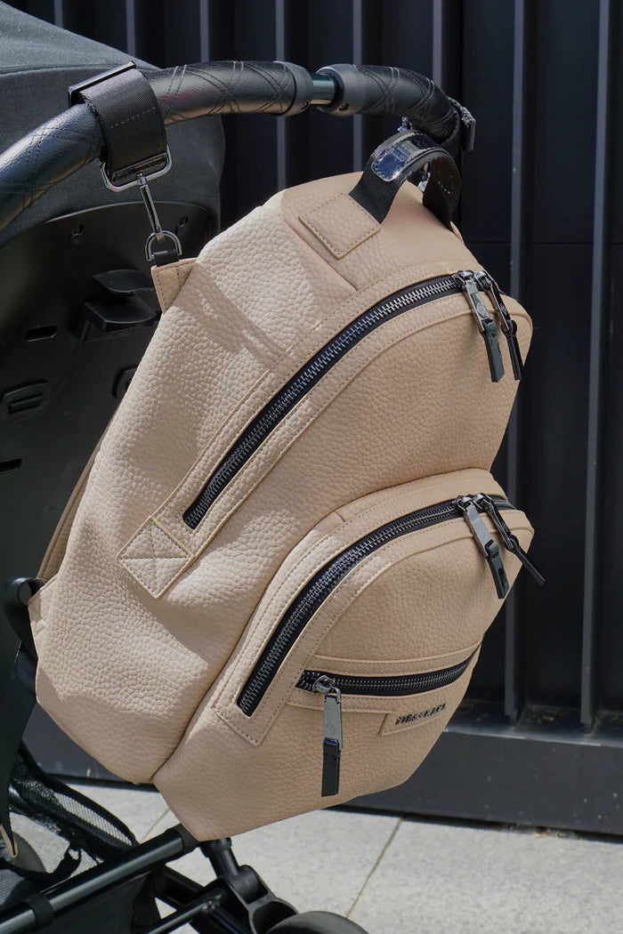 Tiba + Marl - Elwood Changing Backpack - Taupe - Mabel & Fox