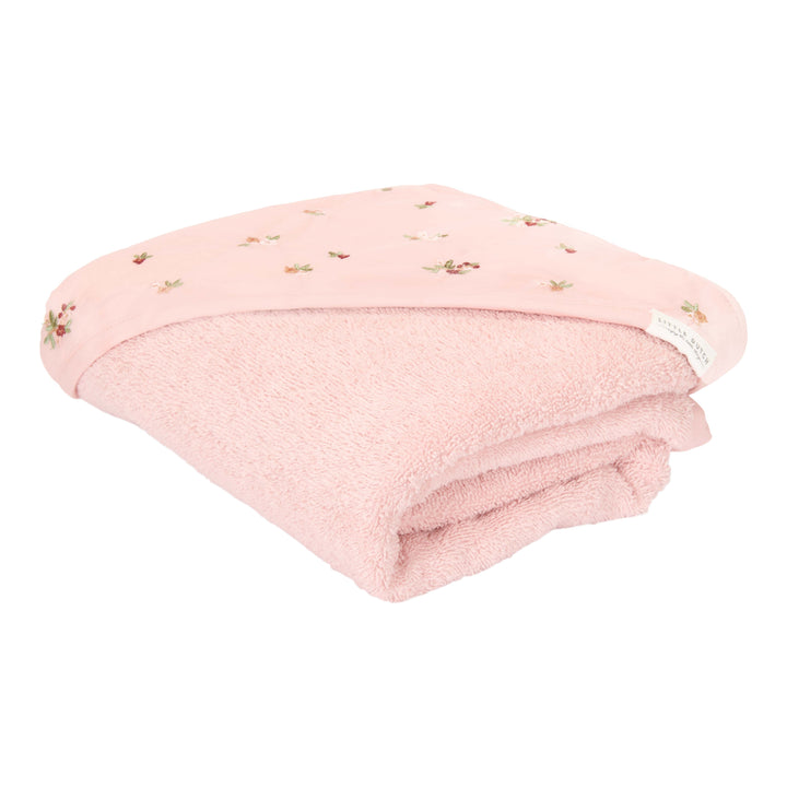 Little Dutch - Hooded Towel - Embroidered Blossom - 75x75cm