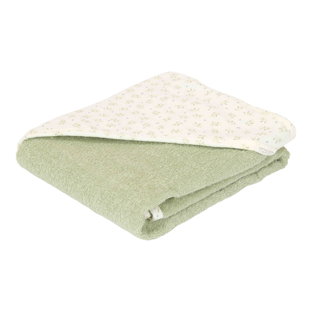 Little Dutch - Hooded Towel - Blueberry Leaves 100 x 100cm