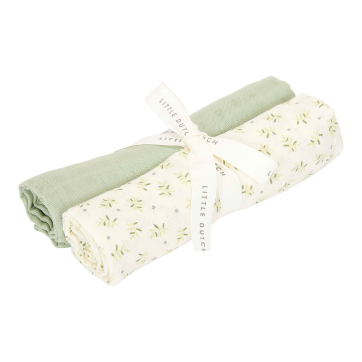 Little Dutch -  Swaddle - Blueberry Leaves & Sage (2 Pack)