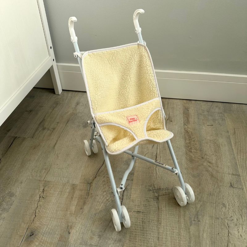 Tiny Harlow - Doll Stroller - Cream Sherpa