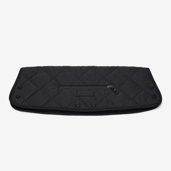 Tiba + Marl - Universal Buggy Handmuff - Black Quilted - Mabel & Fox