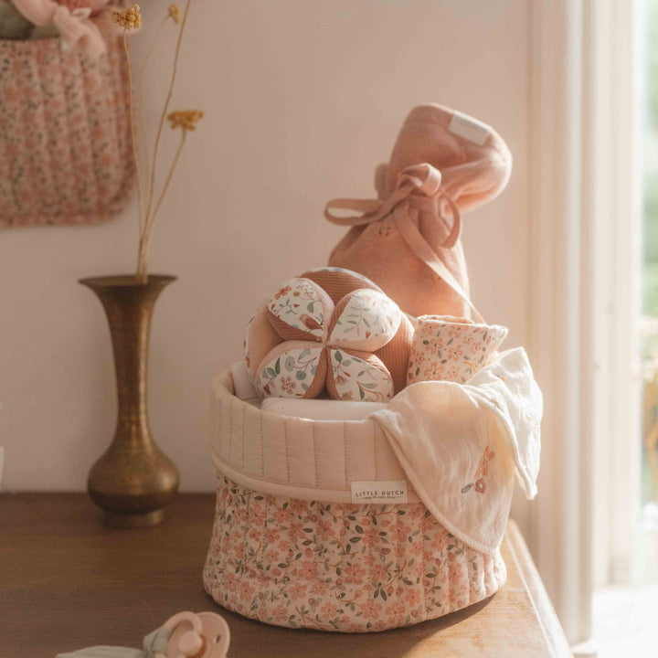 Little Dutch - Quilted Storage Basket - Small - Fairy Floral