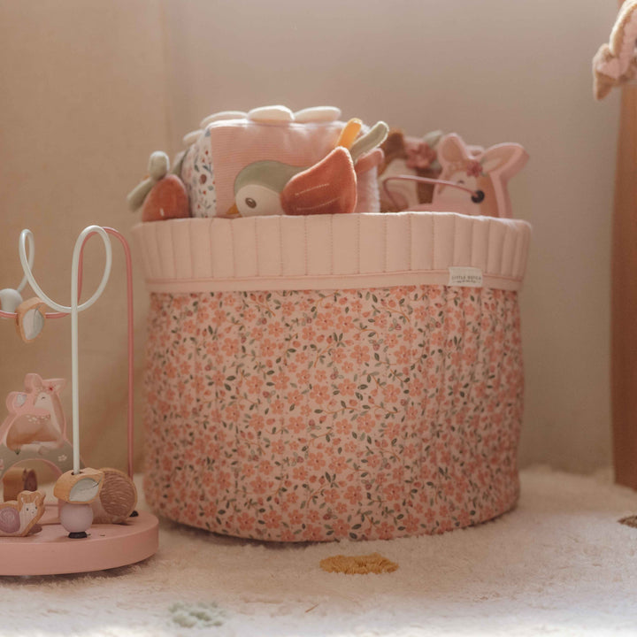 Little Dutch - Quilted Storage Basket - Large - Fairy Floral - Mabel & Fox