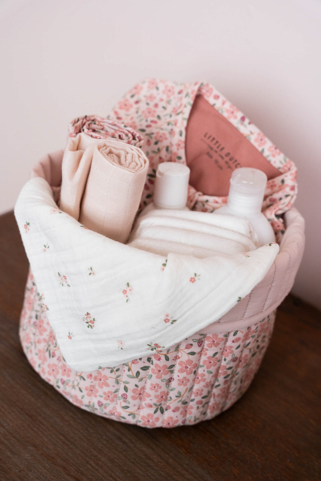 Little Dutch - Quilted Storage Basket - Small - Fairy Floral - Mabel & Fox