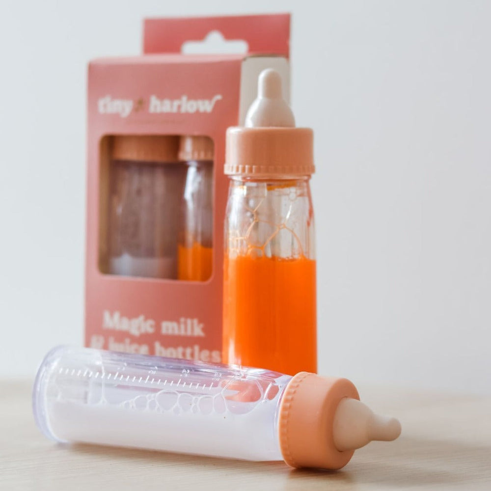 Tiny Harlow - Tiny Tummies - Magic Milk and Juice Bottle Set - Mabel & Fox