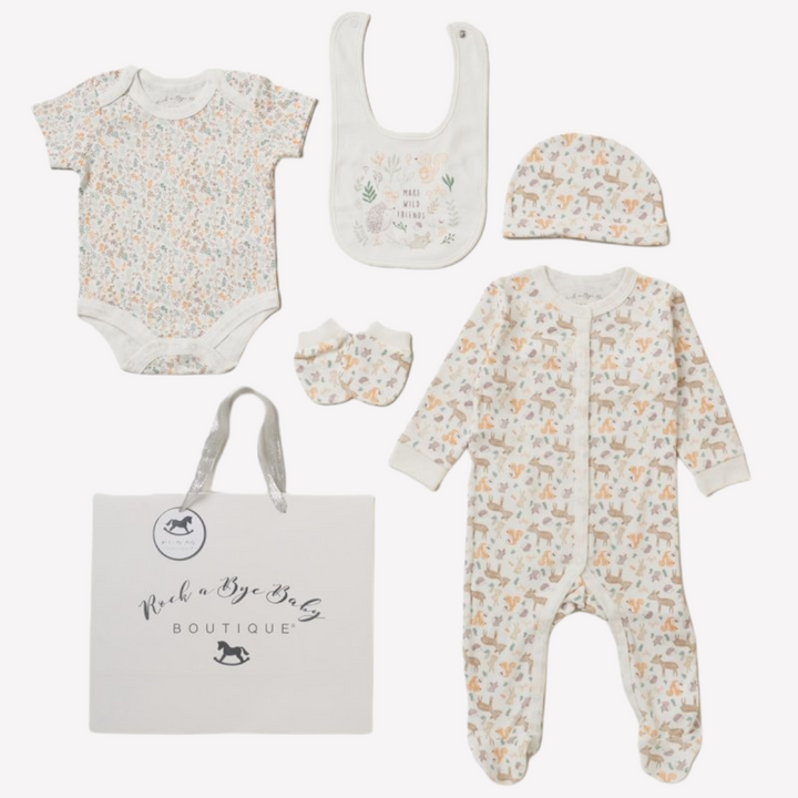 Mabel & Fox - 5 Piece Outfit Set - Woodland Animals