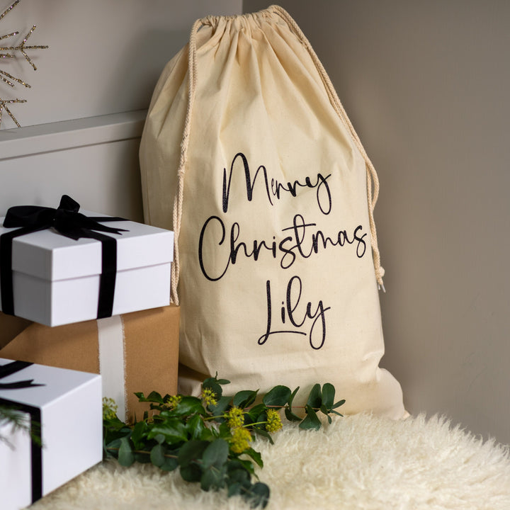 Mabel & Fox - Personalised Christmas Sack - Merry Christmas