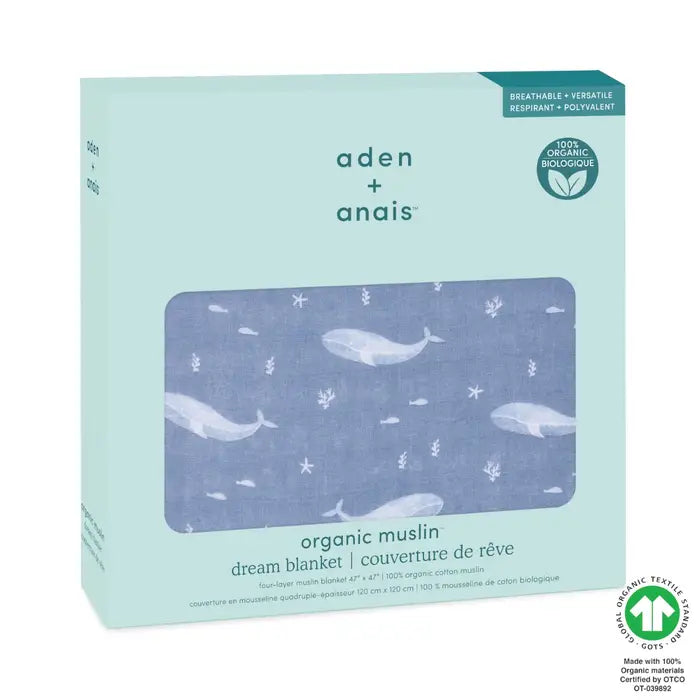 Aden + Anais - Cotton Muslin Dream Blanket - Oceanic