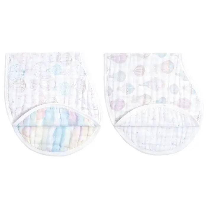 Aden + Anais - Cotton Muslin Burpy Bibs - Above the Clouds (2 Pack) - Mabel & Fox