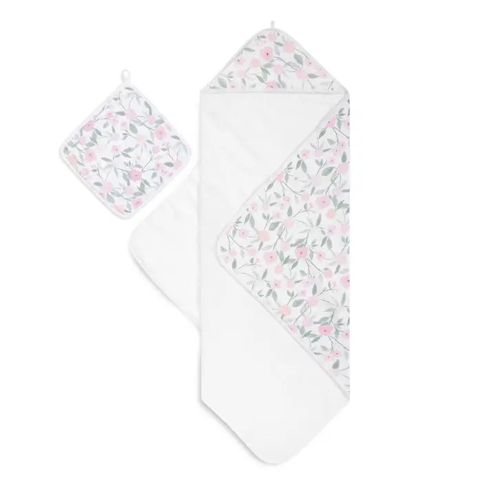 Aden + Anais - Hooded Towel & Washcloth Set - Ma Fleur