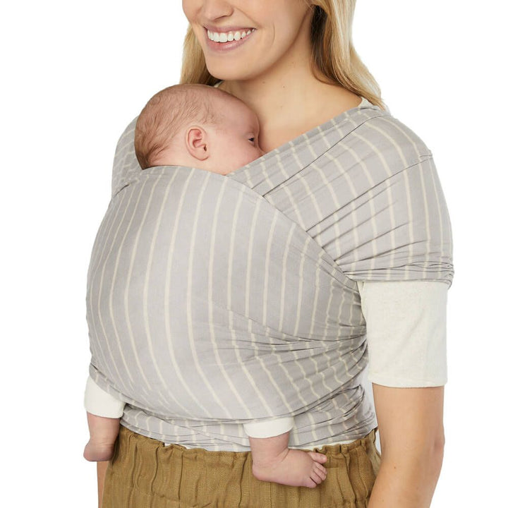 Ergo Baby - Aura Baby Wrap - Sustainable Knit - Grey Stripes