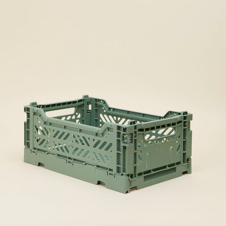 Aykasa Folding Storage Crate - Mini - Almond Green - Mabel & Fox