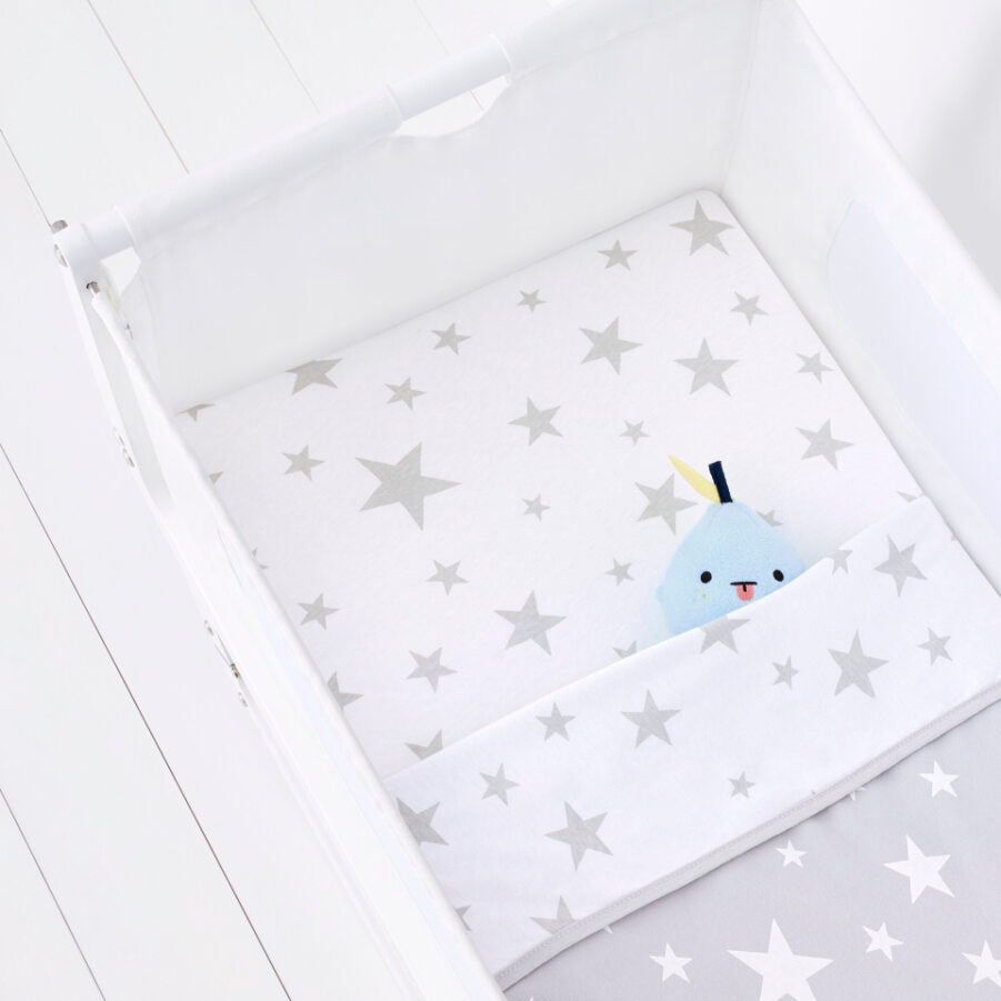 Snuz - Twin Pack Crib Sheets - Grey Star