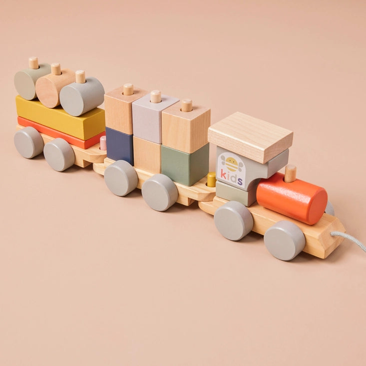 Just Bee Kids - Wooden Pull Along Activity Train