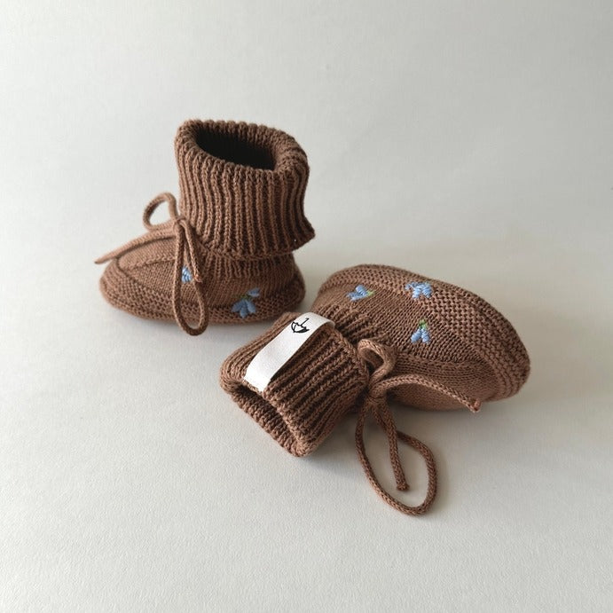 Saga Copenhagen- Baby Booties - Tahin