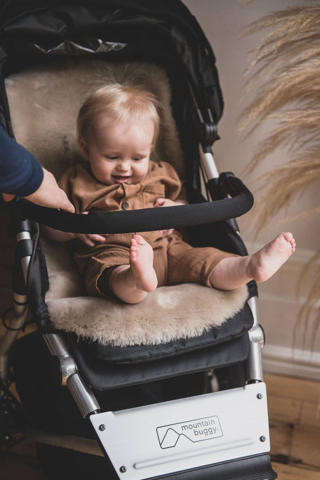 Baa Baby - Sheepskin Pram Liner - Latte - Mabel & Fox