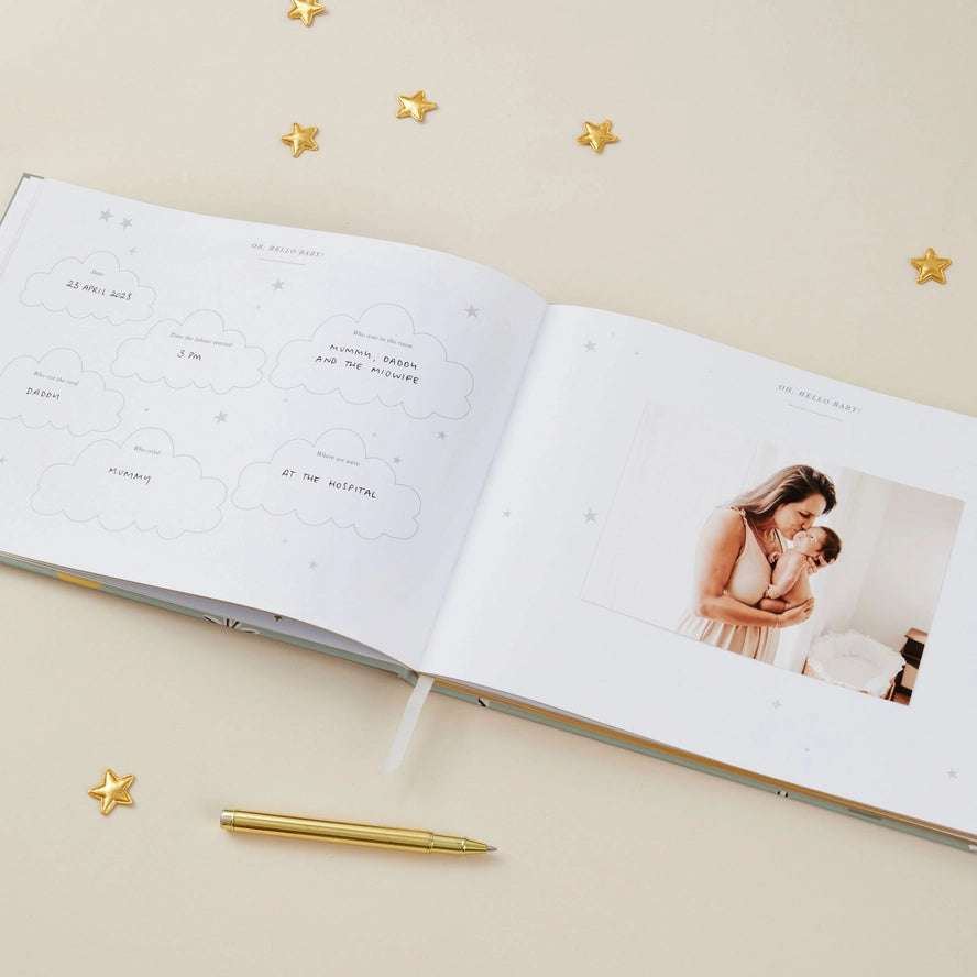 Blush & Gold - Baby Memory Book - Dino