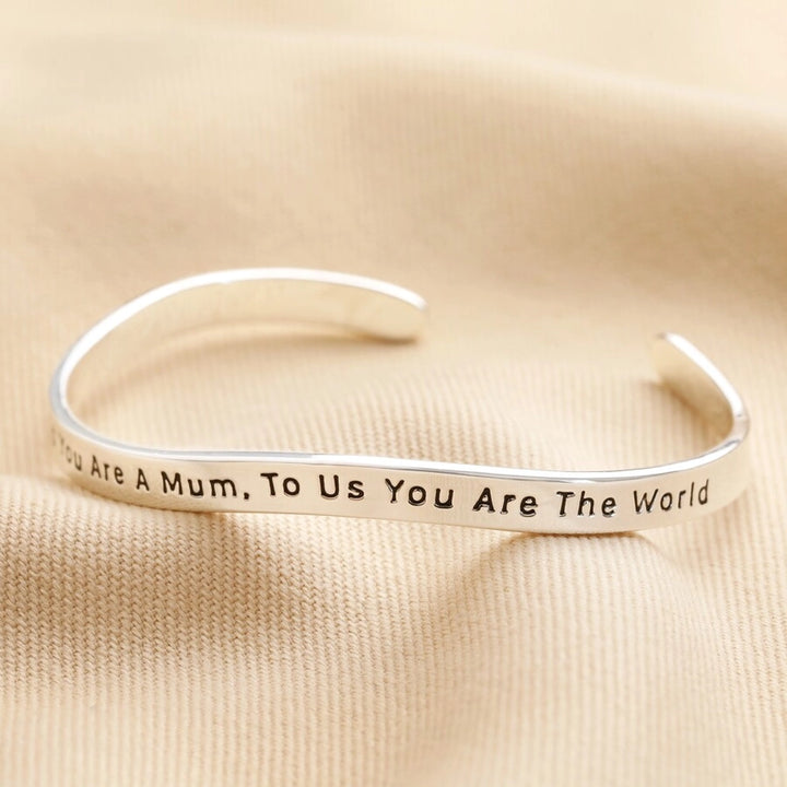 Lisa Angel - Adjustable Meaningful Bangle Mum - Silver