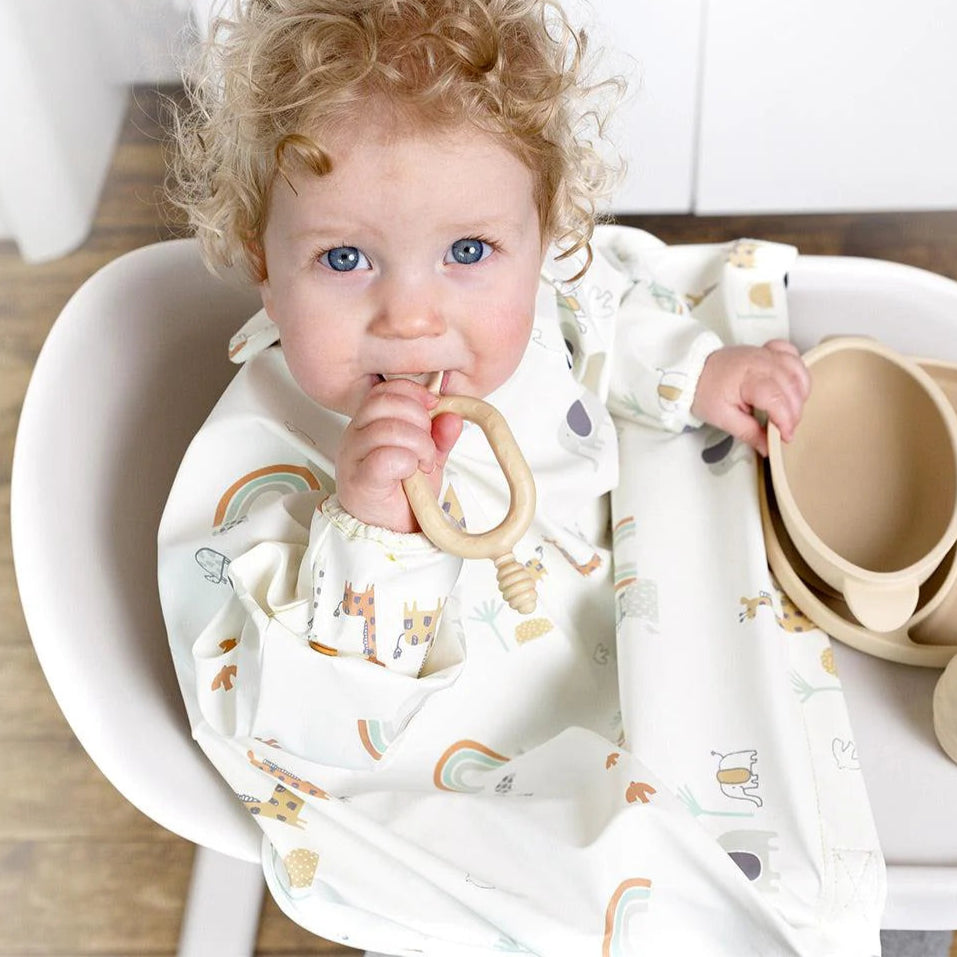 Bibado - Long Sleeve Coverall Bib - Serengeti Spaghetti - Mabel & Fox