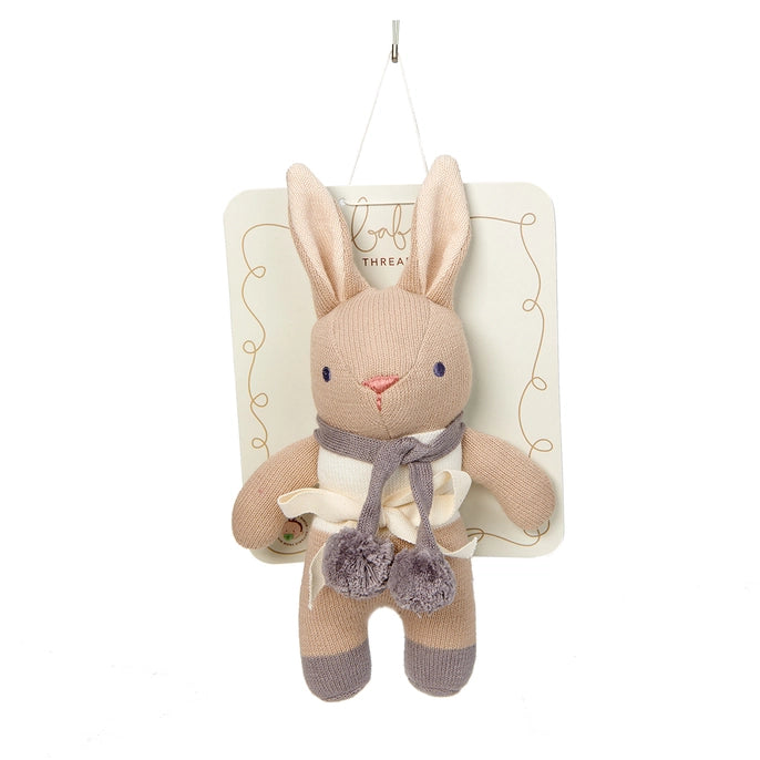 ThreadBear Designs - Bunny Rattle - Taupe - Mabel & Fox