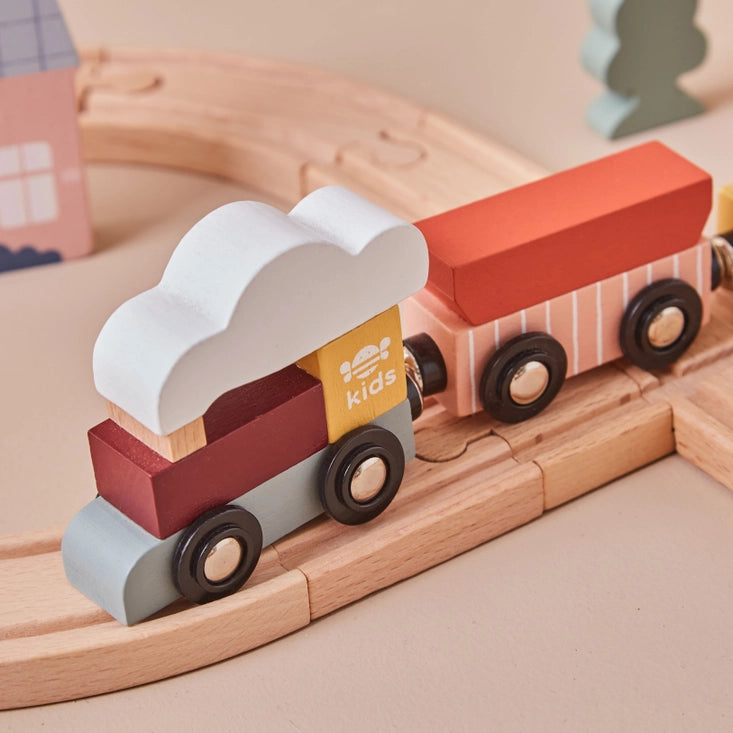 Just Bee Kids - Wooden Train Set