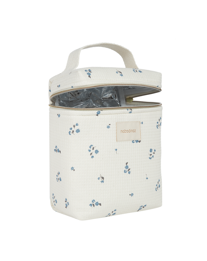 Nobodinoz- Concerto Insulated Baby Bottle And Lunch Bag - Lily Blue