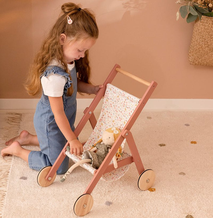 Little Dutch - Wooden doll stroller