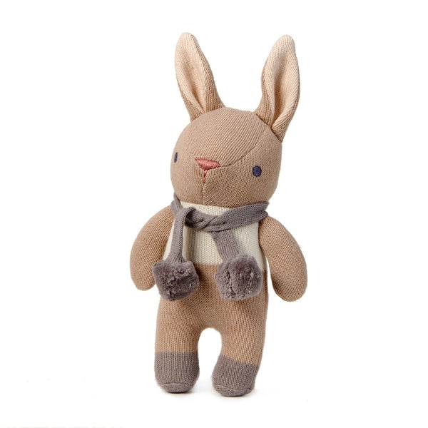 ThreadBear Designs - Bunny Rattle - Taupe - Mabel & Fox