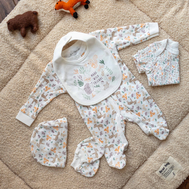 Mabel & Fox - 5 Piece Outfit Set - Woodland Animals