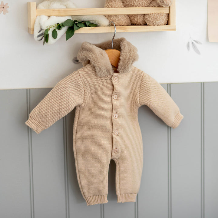 Mabel & Fox - Pramsuit - Beige Knit