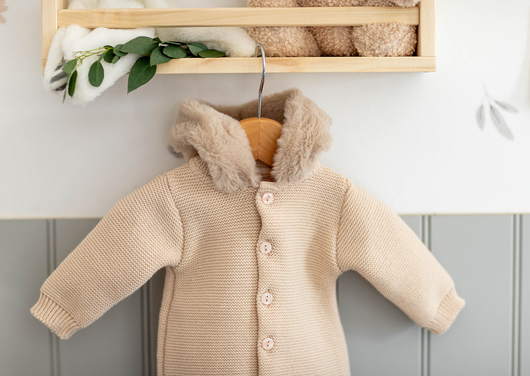 Mabel & Fox - Pramsuit - Beige Knit