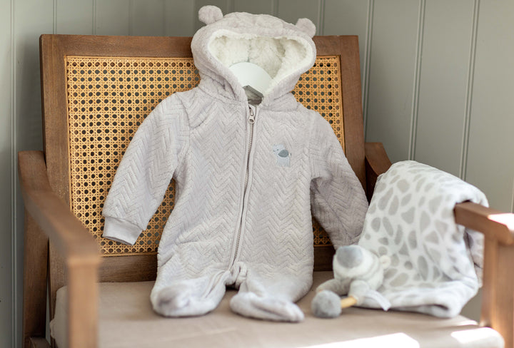 Mabel & Fox - Pramsuit - Grey Elephant