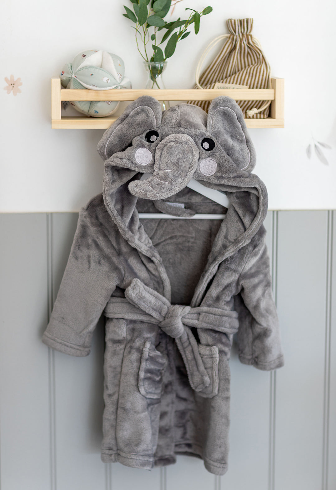 MABEL & FOX - BABY DRESSING GOWN - ELEPHANT