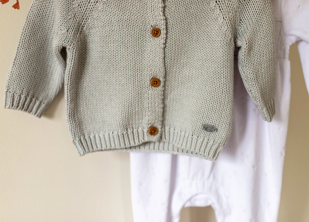 Mabel & Fox - Knitted Cardigan - Grey Marl