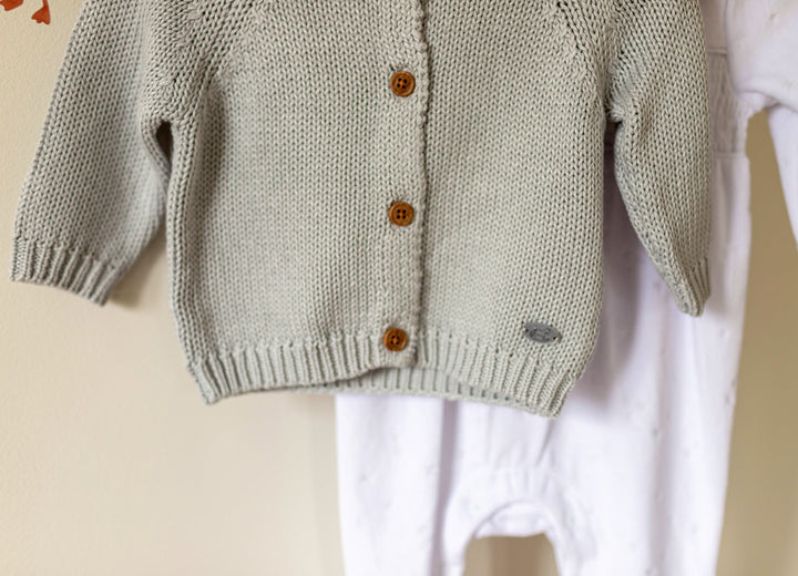 Mabel & Fox - Knitted Cardigan - Grey Marl - Mabel & Fox