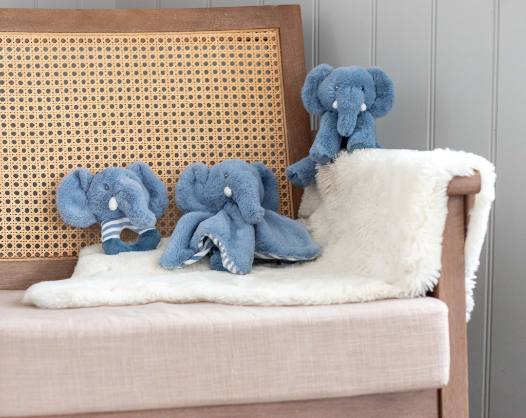 Mabel & Fox - Elephant Comforter - Blue - Mabel & Fox