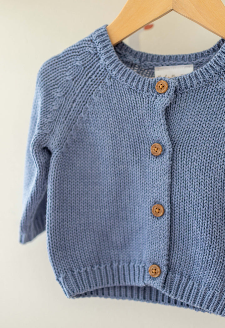 Mabel & Fox - Knitted Cardigan - Blue Marl