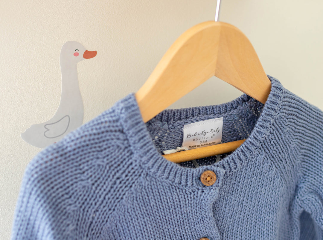 Mabel & Fox - Knitted Cardigan - Blue Marl