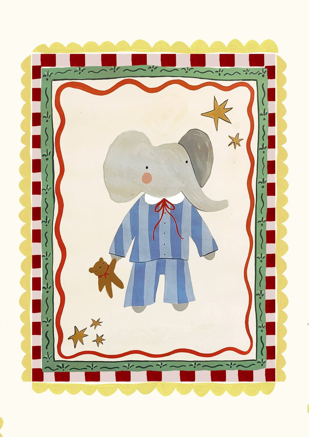 Yaya Studio - Art Print - Sleepy Elephant - Mabel & Fox